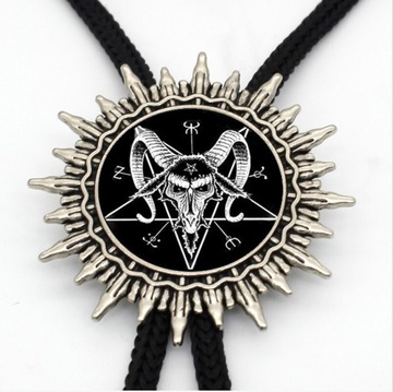 Bolo kowbojski krawat z kozłem , pentagram