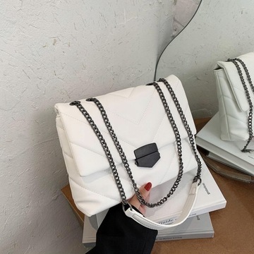 Moda damska torba kurierska z PU na co dzień pani