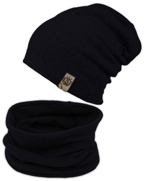 Komplet PODWÓJNY CZAPKA + TUBA komin r. S