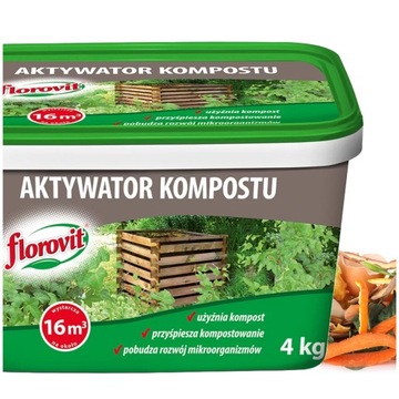 FLOROVIT АКТИВАТОР КОМПОСТА 4 КГ ДЛЯ КОМПОСТИРОВАНИЯ УСКОРЯЕТ КОМПОСТИРОВАНИЕ