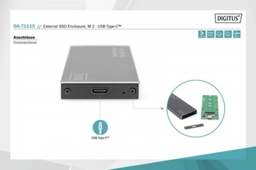 Obudowa zewnętrzna USB Typ C na dysk SSD M2 ),,