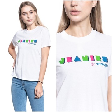 Damska koszulka t-shirt Wrangler HIGH RIB REGULAR TEE S