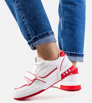 Czerwone sneakersy sportowe damskie buty AD-585 17687 rozmiar 40