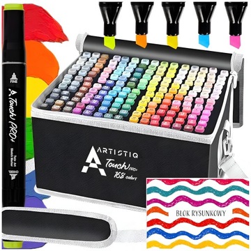MARKERY ALKOHOLOWE FLAMASTRY ETUI ARTISTIQ TOUCH COOL PRO+ ZESTAW 168 SZT.