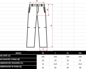 Męskie spodnie MILE HI-TEC BLACK