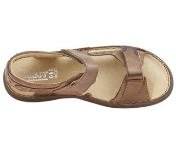 КОЖАНЫЕ САНДАЛИИ POLBUT 277 КОРИЧНЕВЫЕ 45