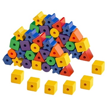 50 Pieces Lacing Beads Toys Educational Toys for