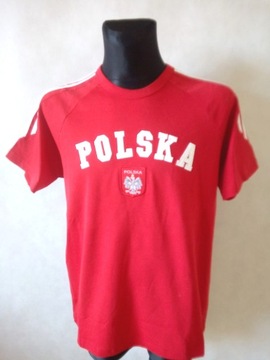 Koszulka POLSKA bawełniana czerwona XL.