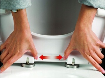 МЕДЛЕННО ЗАКРЫВАЮЩЕЕСЯ ЖЕСТКОЕ СИДЕНЬЕ ДЛЯ УНИТАЗА, СЪЕМНОЕ