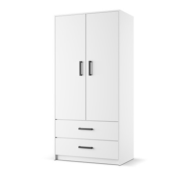 Szafa MŁODZIEŻOWA dwudrzwiowa 90 cm BIAŁA