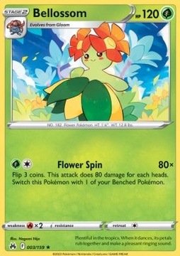 Karty Pokemon (CRZ 003) Bellossom