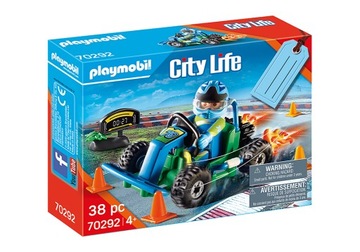 Zestaw KLOCKI PLAYMOBIL City Life PREZENT DLA dzieci Wyścig Go-Kart