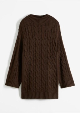 SWETER OVERSIZE Z PLECIONYM WZOREM 44/46