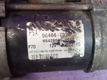 PEUGEOT 206 02-09 1.4 HDI 70KM STARTÉR 11 ZUBŮ 9646679980