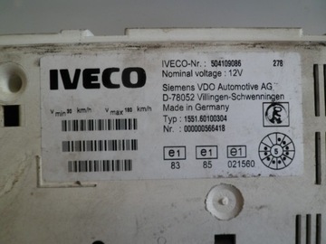 IVECO DAILY 2.3HPI PŘÍSTROJOVÁ DESKA BUDÍKY 504109086