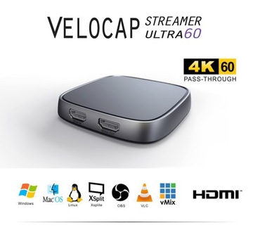 Velocap STREAMER ULTRA60 прямая трансляция HDMI 60 кадров в секунду
