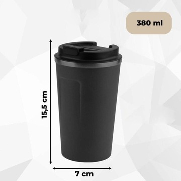 Термокружка, термос 380мл, автомобильный держатель для кофе, чая и умный светодиод.