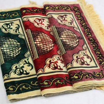 Молитвенный коврик Исламский свет мягкий мусульманский ковер Турецкий стильный красный