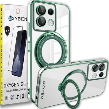 Etui Case pokrowiec OXYGEN MAGSave do Xiaomi Redmi Note 13 5G + SZKŁO 9H