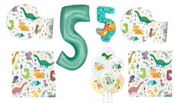 Zestaw Dinozaury 5 urodziny