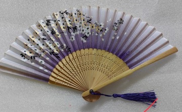 Элегантный деревянный бамбуковый веер с кисточкой LUX