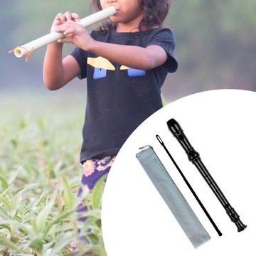 Flet prosty sopranowy Wygodny, świetny dźwięk, łatwy instrument, 8-otworowy flet czarny