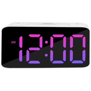 ЭЛЕКТРОННЫЕ ЧАСЫ, ЦИФРОВОЙ СВЕТОДИОД, ЦВЕТ RGB, БУДИЛЬНИК