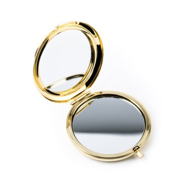 Lusterko okrągłe złote z grawerem PREZENT NA DZIEŃ NAUCZYCIELA