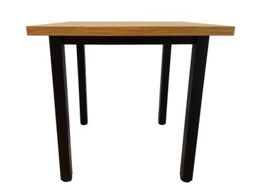 stół kuchenny dąb złoty craft 80x80 czarny stelaż