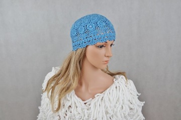 ШАПКА РУЧНОЙ РАБОТЫ, СИНЯЯ
