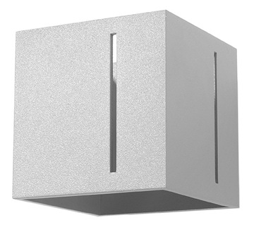Klasyczny Kinkiet sufitowy DIOX szary/aluminium