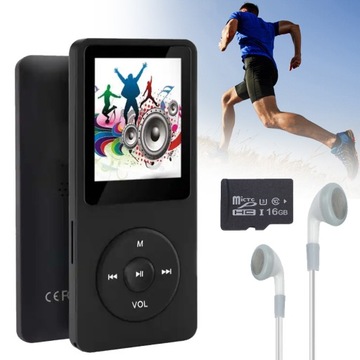 ODTWARZACZ MP3 PRZENOŚNY BEZSTRATNY ODTWARZACZ MP3 16 GB Z EKRANEM 1.8 CALA