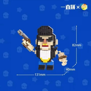 Игровая фигурка Brawl Stars, собранная из блока Модель блока