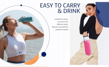 Силиконовая складная дорожная бутылка для воды емкостью 600 мл