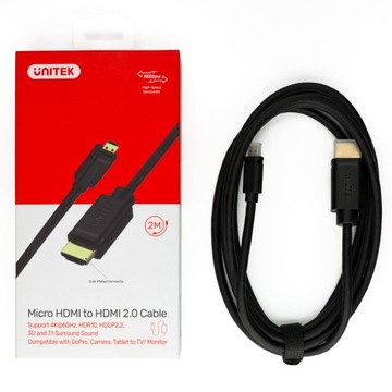 Unitek Y-C182 HDMI — кабель micro HDMI 2 м