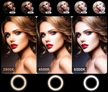 RING Светодиодная кольцевая лампа для селфи RGB + белый 56см 240Вт Макияж XXXL