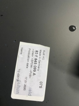 AUDI Q3 2020 SPORTBACK SENSOR SKLO (OKNO) ČELNÍ OE