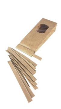 TOREBKA PAPIEROWA Z OKIENKIEM +ZAMKNĘCIE 50szt EKO
