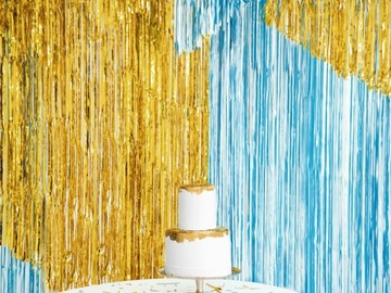 Декоративная штора золотая штора на стену