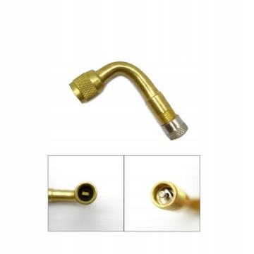 2x PRZEDŁUŻKA KĄTOWA ZAWORU DO POMPOWANIA OPON 90°