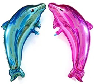 BALON FOLIOWY URODZINY XXL NA HEL DUŻY DELFIN