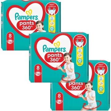 PAMPERS PANTS PIELUCHOMAJTKI 19KG+ ROZMIAR 8 32SZT