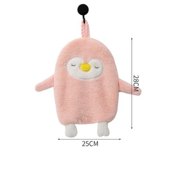 Мягкое плюшевое детское банное полотенце с изображением пингвина, мультяшного животного