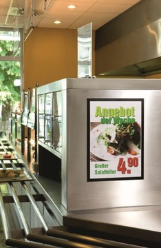 2 x RAMKA SAMOPRZYLEPNA MAGNETYCZNA PLAKATOWA INFORMACYJNA A3 ZIELONA