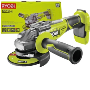 RYOBI R18AG7-0 АККУМУЛЯТОРНАЯ УГЛОВАЯ ШЛИФОВАЛЬНАЯ МАШИНА БЕСЩЕТОЧНАЯ SOLO 18В 125ММ