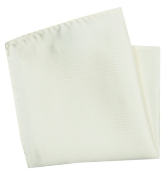 Męska Poszetka - Kremowa, Jednokolorowa