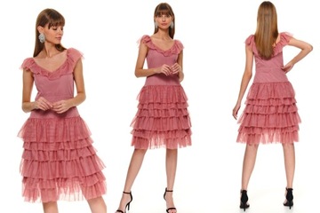 K13148 TOP SECRET ELEGANCKA RÓŻOWA SUKIENKA _38