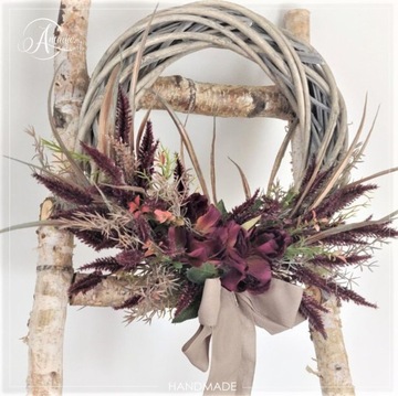 БОРДОВЫЙ уникальный венок на дверь 30-35см Antadio