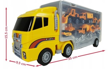 КОМПЛЕКТ: грузовик TIR + 6 строительных машин.