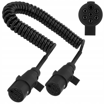 PRZEWÓD SPIRALNY DO NACZEPY 7 PIN TYP N 24V 4,5m